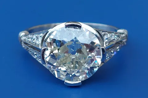 A 2.5 carat diamond solitaire, winning bid of £16,500